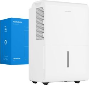 hOmeLabs 50-pint dehumidifier for basement moisture control
